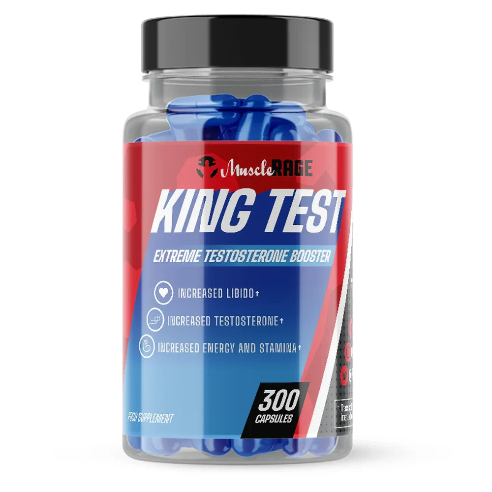 Muscle Rage King Test - 300 Caps - Testosterone Booster Capsules
