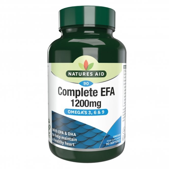 Natures Aid Complete EFA (Omega 3 6 + 9) - 90 Softgels - Omega Capsules