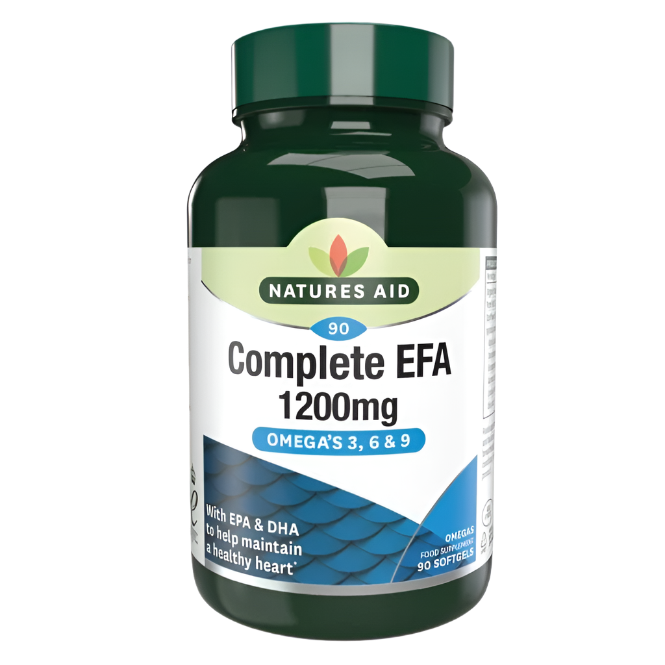 Natures Aid Complete EFA (Omega 3 6 + 9) - 90 Softgels - Omega Capsules