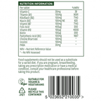 Natures Aid Vit B Complex 100mg Time Release (Mega Potency) - 30 Tabs - Vitamin B Capsules