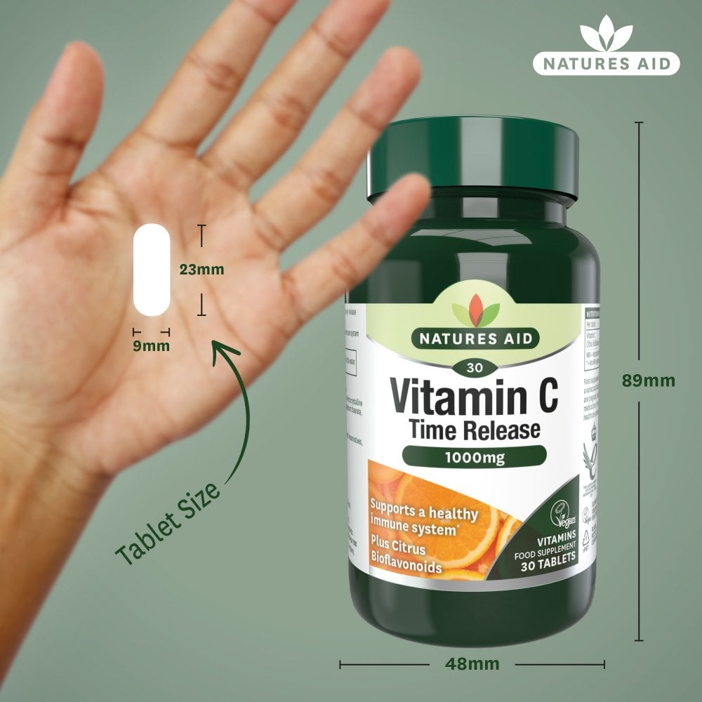 Natures Aid Vitamin C 1000mg Time Release - MyGymSupplements