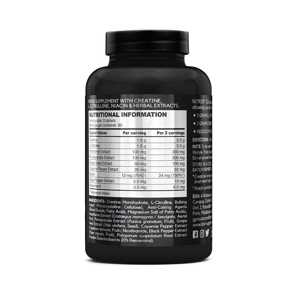 BSN Nitrix 2.0 - 180 Caps - Creatine
