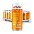 Orange-flavored Nutramino Heat energy drink cans for a boost of energy