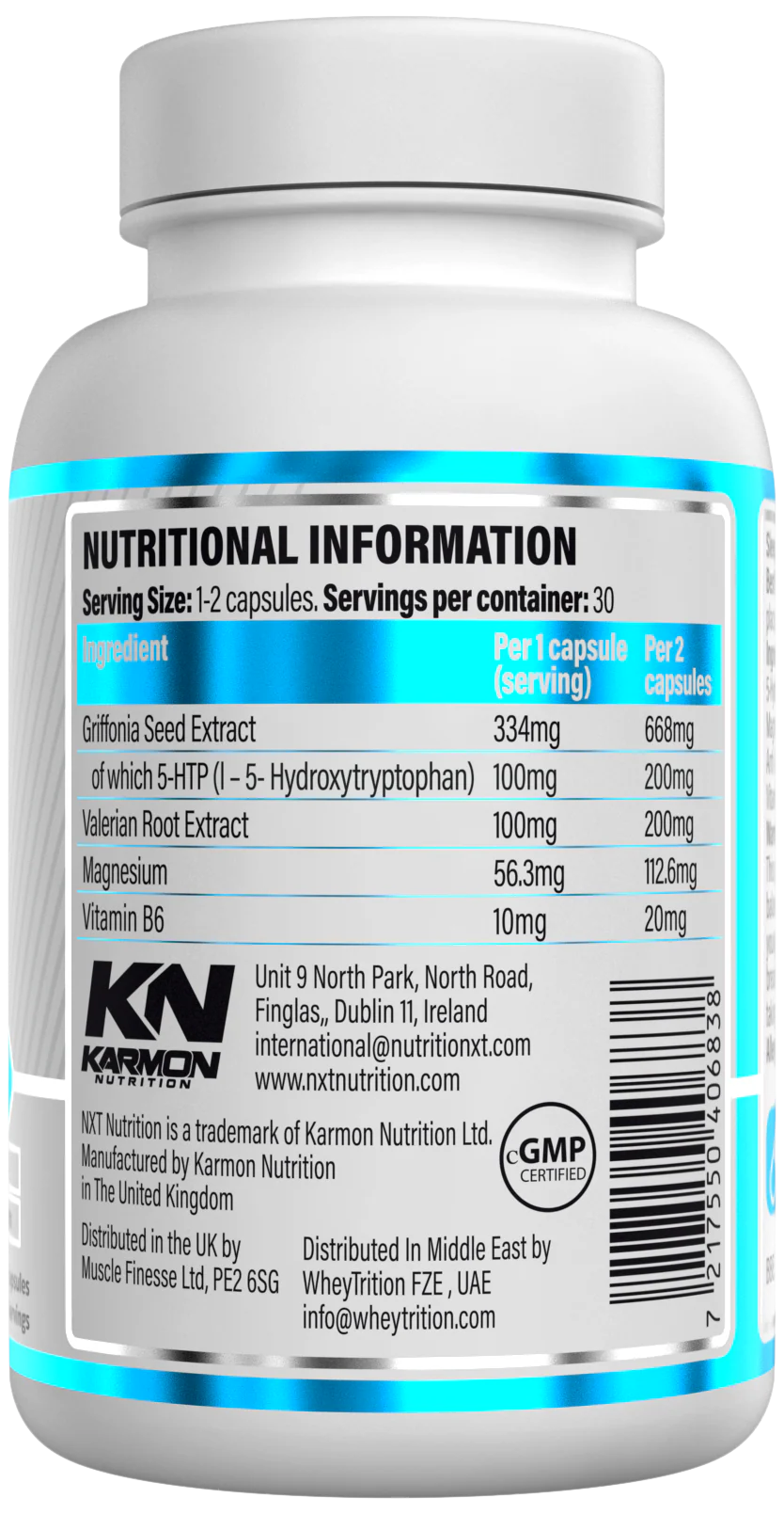 NXT Nutrition Sleep 60 Caps