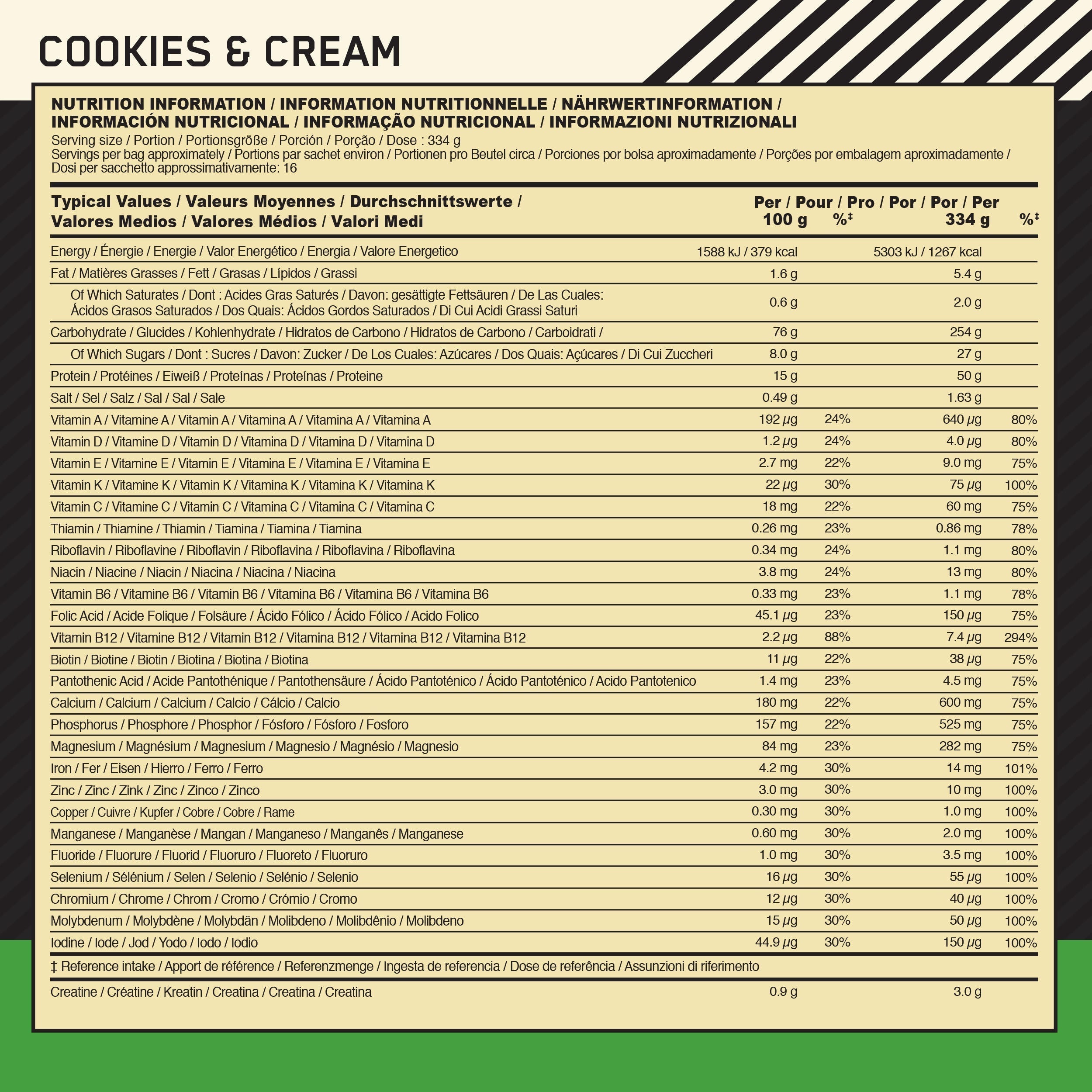 Optimum Nutrition Serious Mass - 2.73kg / Cookies & Cream