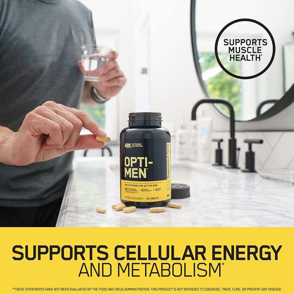 Optimum Nutrition Opti-Men bottle with multivitamin pills for mental performance