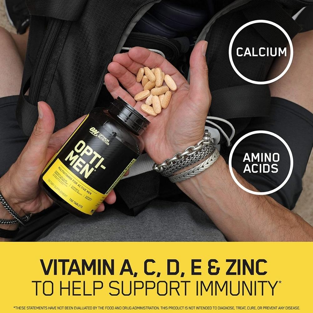 Opti-Men multivitamin for active men with pills and mental performance boost