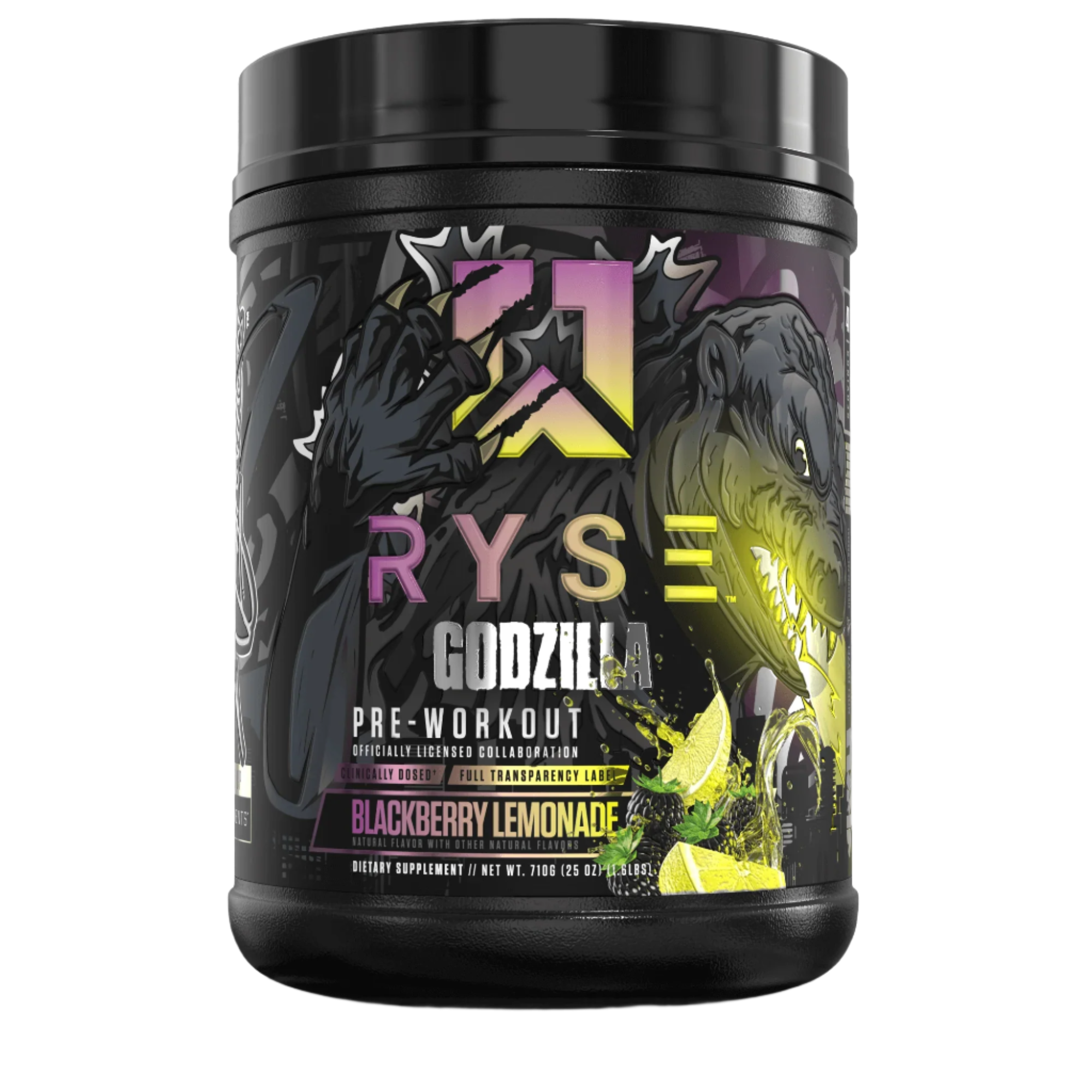 RYSE Godzilla Pre-Workout - 792g / Godzilla Blackberry Lemonade - Pre-Workout Powder