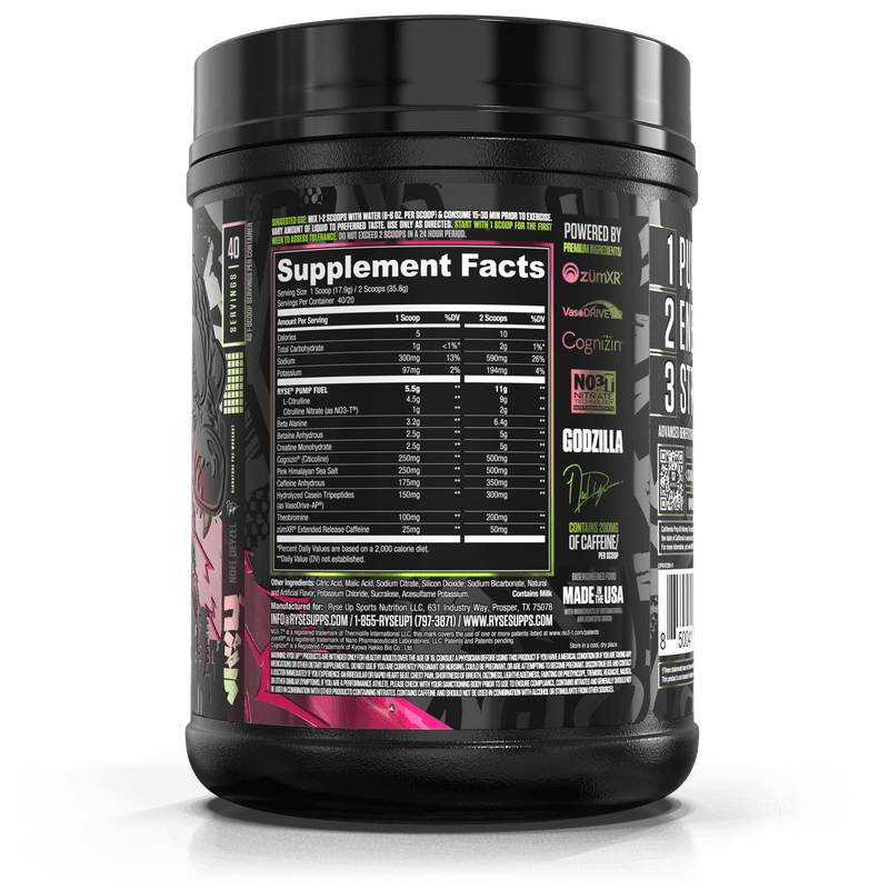 RYSE Godzilla Pre-Workout Godzilla Strawberry Kiwi - MyGymSupplements
