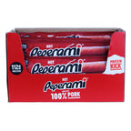 Hot Peperami salami pork sticks with 112 kcal each for a protein kick snack