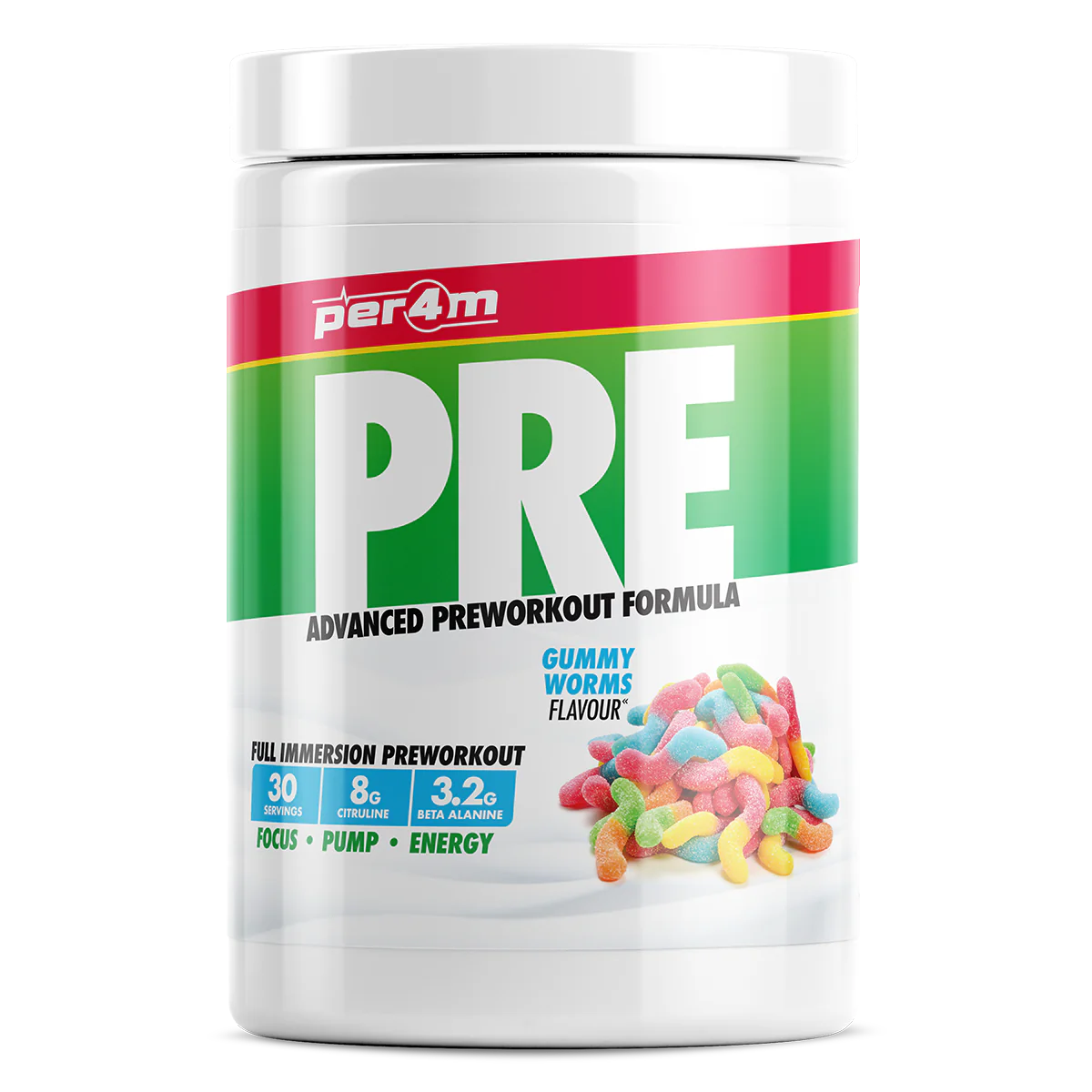 Per4m Pre - 570g / Gummy Worms - Beta-Alanine