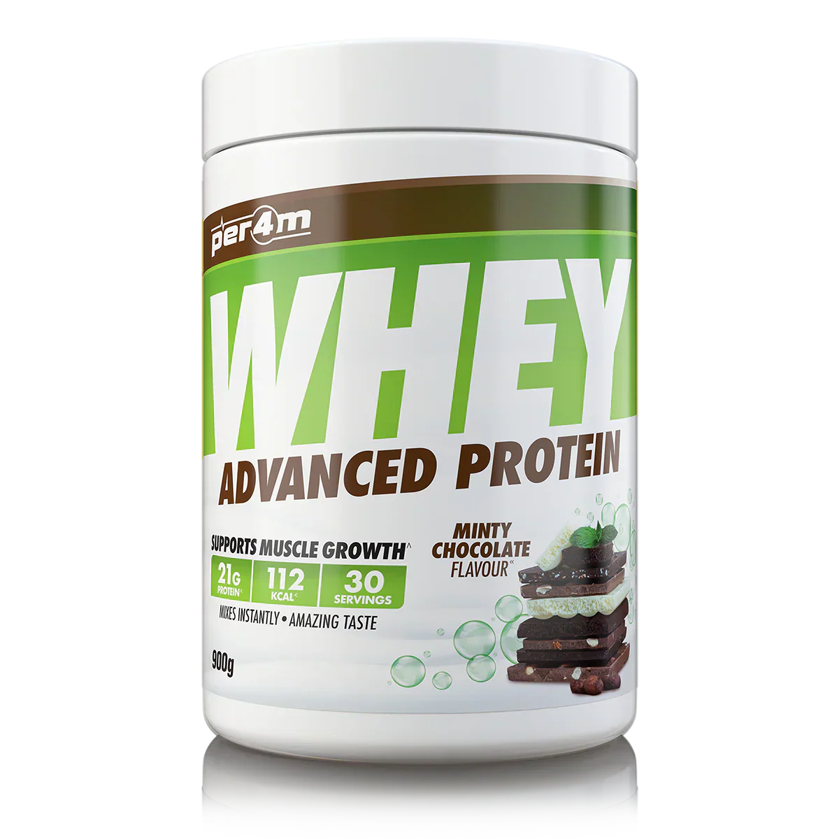 Per4m Advanced Whey Protein - 900g / Minty Chocolate - Whey Protein Powder