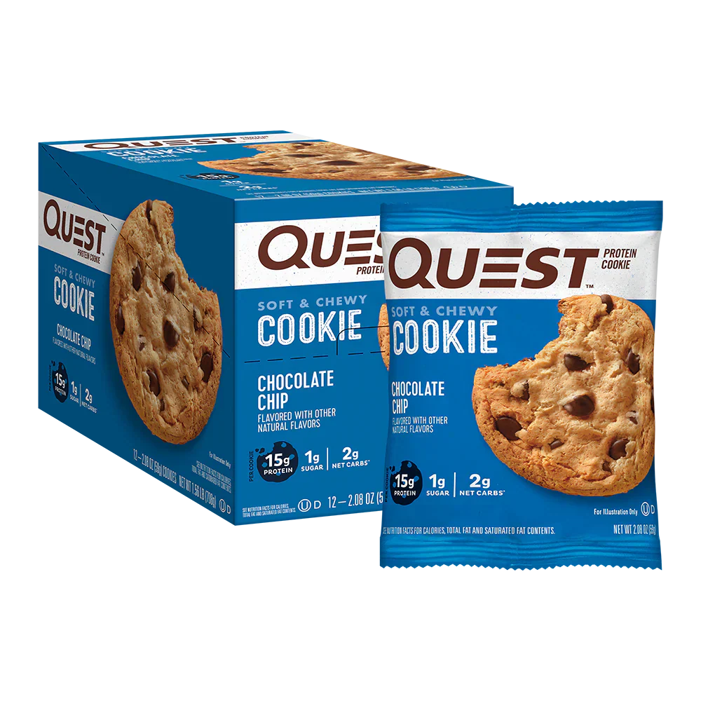 Quest Nutrition Cookie with chewy white chocolate and macadamia bits, delicious treat
