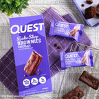 Quest Bake Shop chocolate brownies and bars with whey protein isolate in Quest Nutrition Brownie package