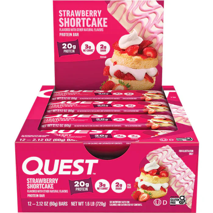 Quest Nutrition Overload Protein Bar - 12x60g / Strawberry Shortcake - Protein Bars