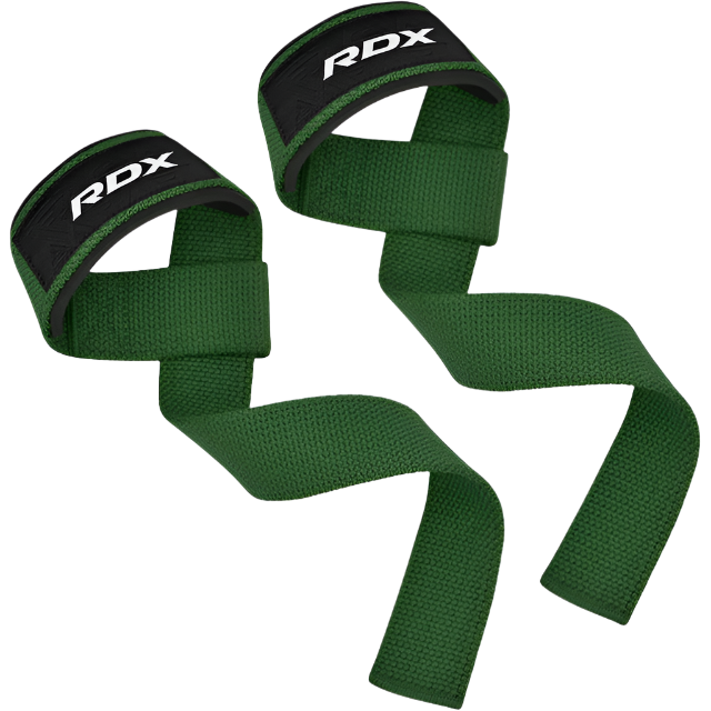 RDX Gym Lifting Cotton 8 Straps - M / Army Green - Lifting Straps
