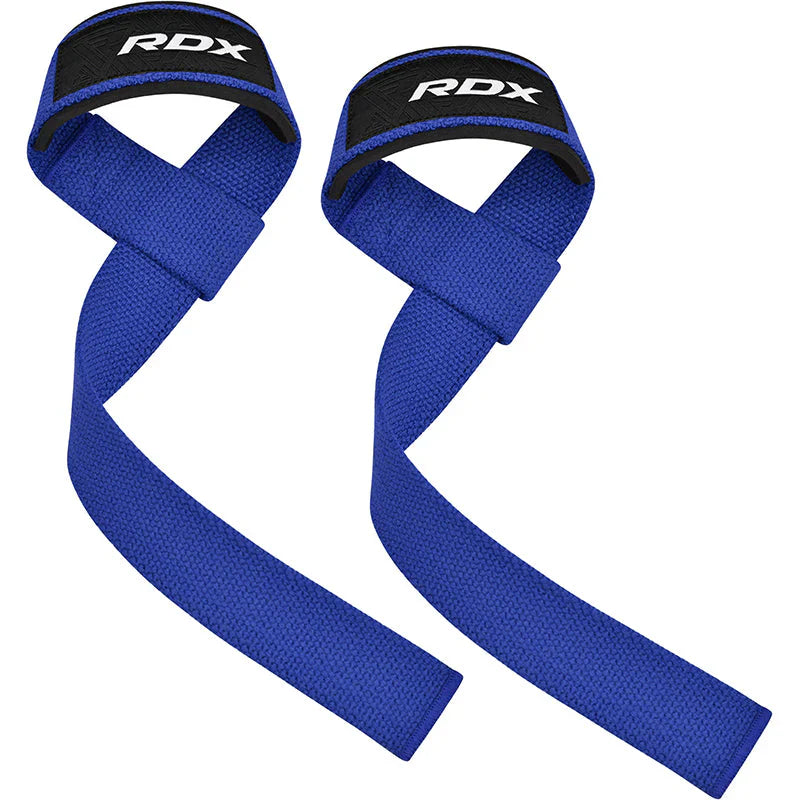 Blue RDX Training Weight Wrist Straps with Wicking Properties and Black Padding
