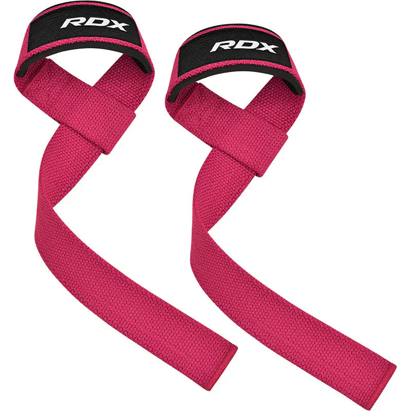 Pink RDX Training Weight wrist straps with wicking properties for gym workouts