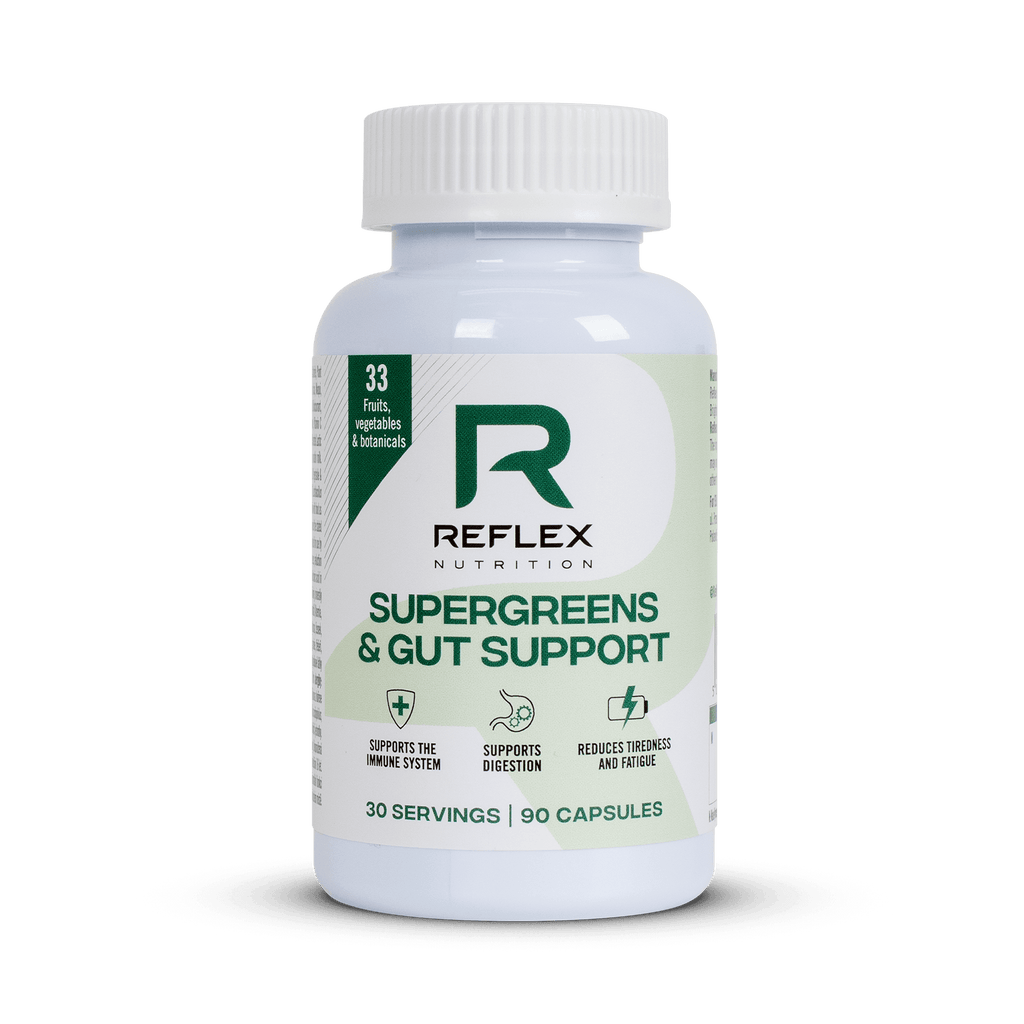 Reflex Nutrition Supergreens & Gut Support - 90 Veg Caps - Greens Capsules