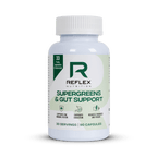 Reflex Nutrition Supergreens & Gut Support - 90 Veg Caps - Greens Capsules
