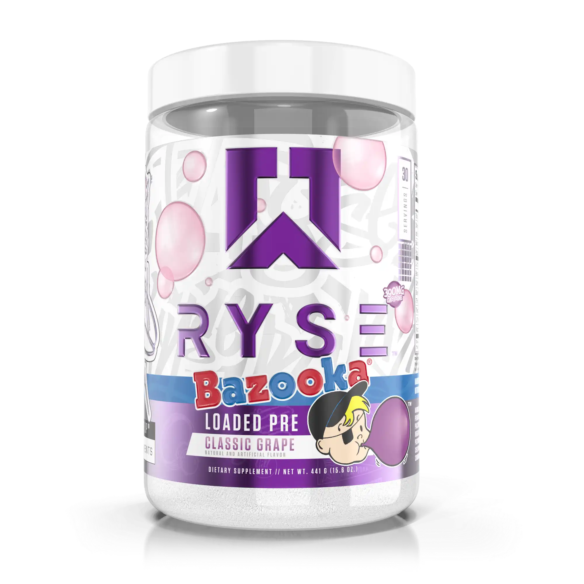RYSE Loaded Pre - 420g / Bazooka Classic Grape - Pre-Workout Powder