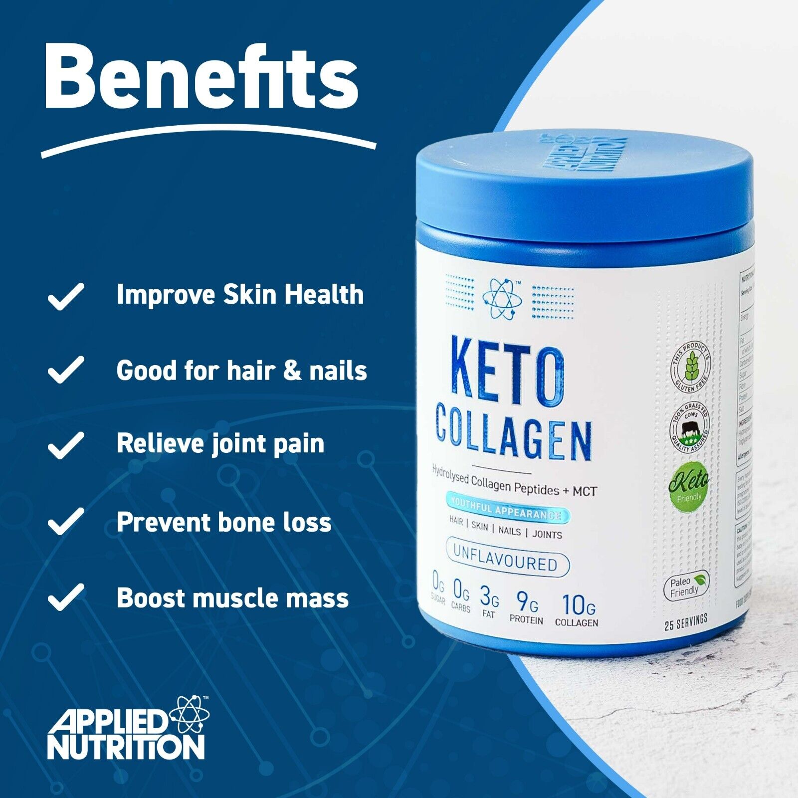 Applied Nutrition Keto Collagen - 325g - Bovine Collagen Powder
