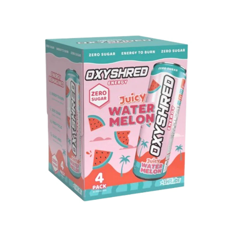 EHP Labs OxyShred Ultra Energy Drink RTD 24x355ml (6x4 Pack) Juicy Watermelon - MyGymSupplements