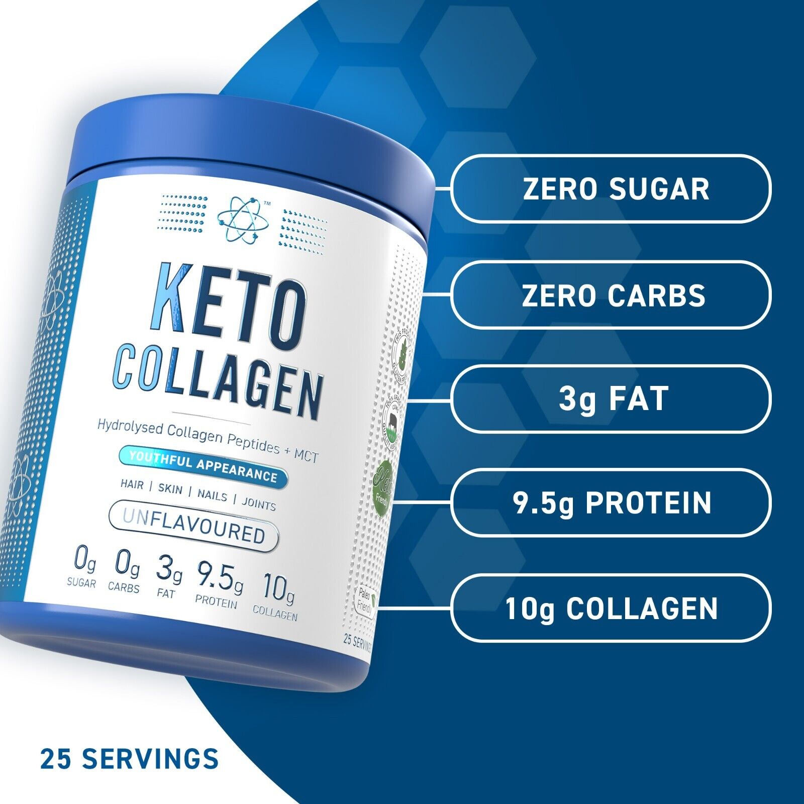 Applied Nutrition Keto Collagen - 325g - Bovine Collagen Powder