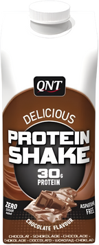 QNT Delicious Whey Shake Tetra - 12x330ml / Chocolate - Whey Protein Ready-to-Drinks