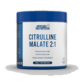 Blue and white Applied Nutrition Citrulline Malate container for workout performance and muscle recovery