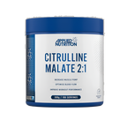 Blue and white Applied Nutrition Citrulline Malate 2:1 for workout performance and muscle recovery