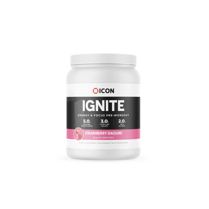 ICON Nutrition IGNITE Pre-Workout - 600g / Blue Raspberry - Pre-Workout Powder