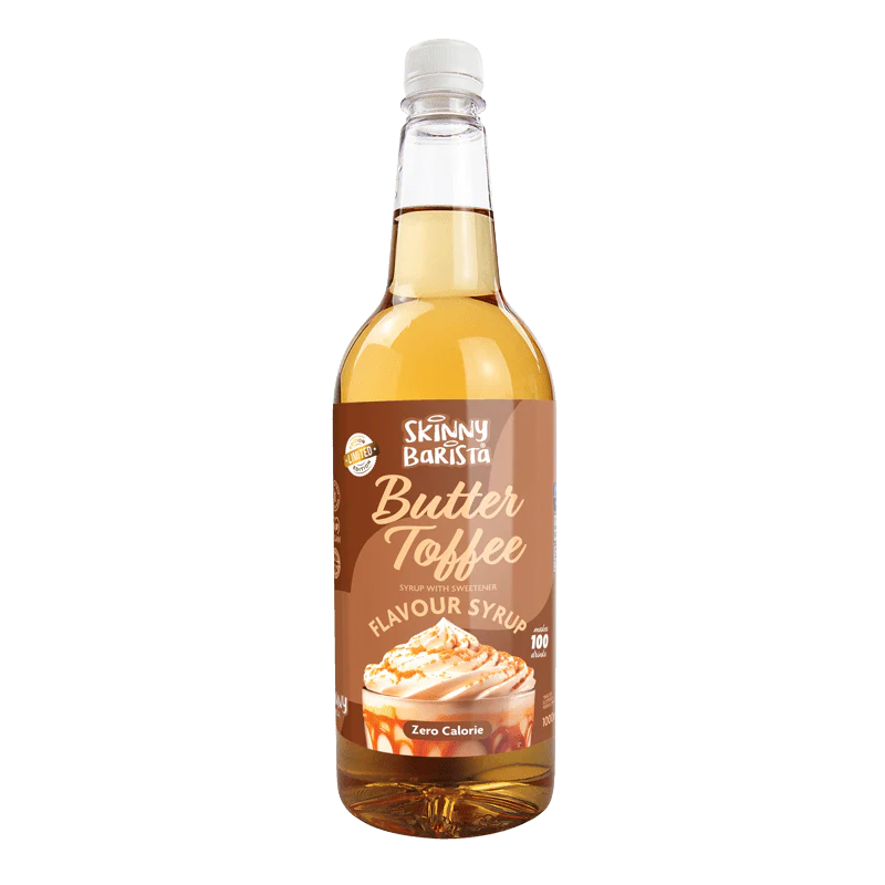 The Skinny Food Co Skinny Barista Zero Calorie Coffee Syrup - 1000ml / Butter Toffee (Limited Edition) - Zero VAT ZER001
