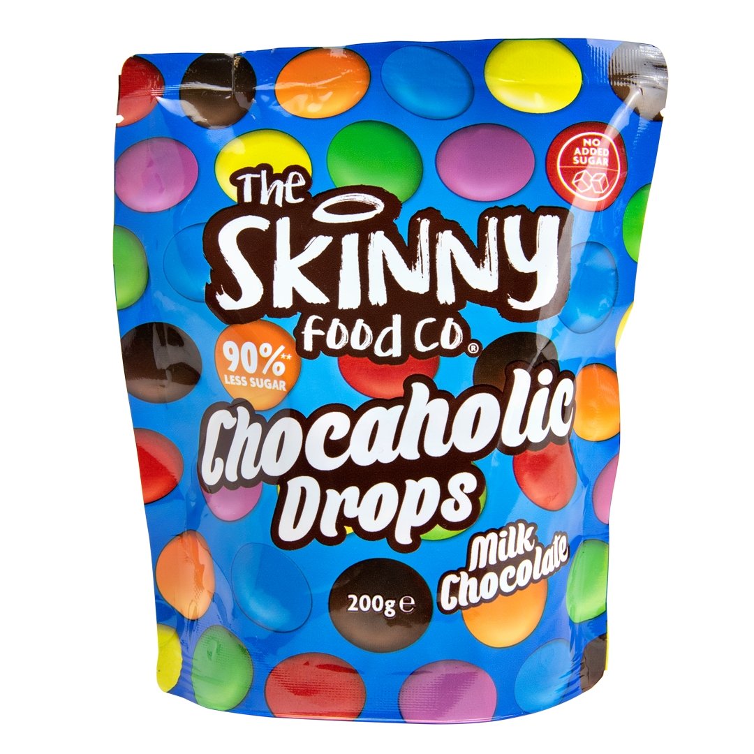 The Skinny Food Co Chocaholic Drops - 200g / Milk Chocolate - Low Sugar Chocolate Snacks