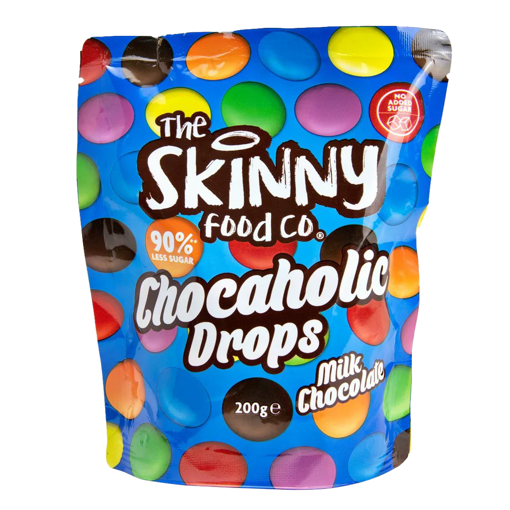The Skinny Food Co Chocaholic Drops - 200g / Milk Chocolate - Low Sugar Chocolate Snacks