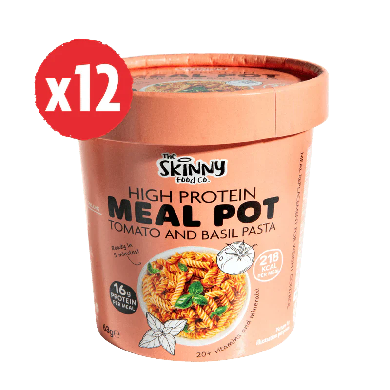 The Skinny Food Co High Protein Mealpots - 12x62g / Tomato & Basil