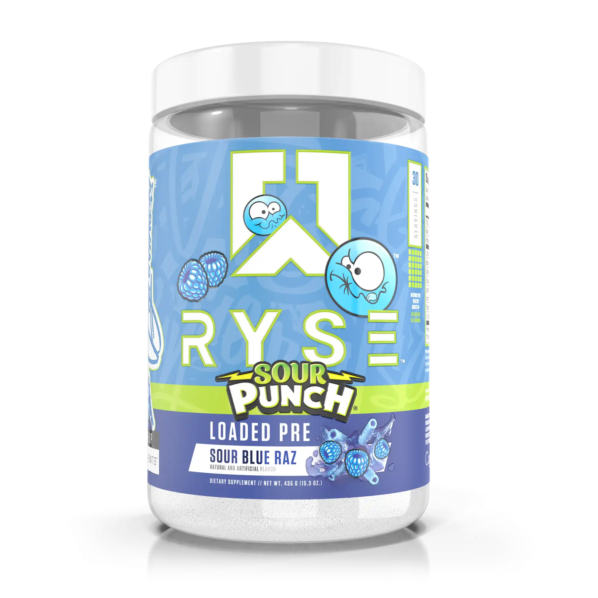 RYSE Loaded Pre - 420g / Sour Blue Raz - Pre-Workout Powder