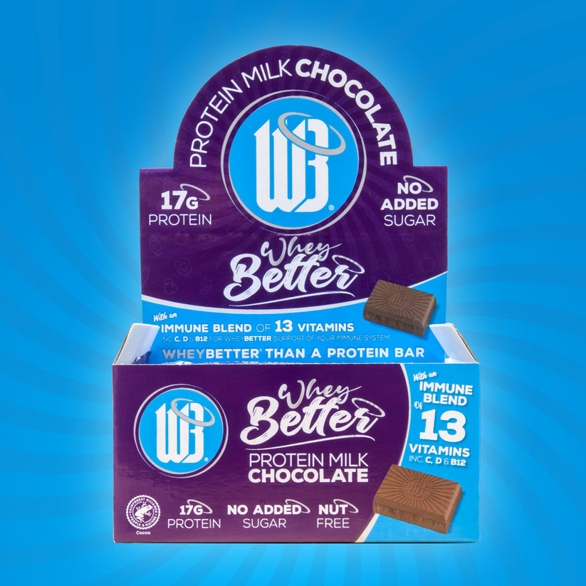 WheyBetter Protein White chocolate Immune Blend of Vitamins - 12x75g / Protein White Chocolate - Protein Bars