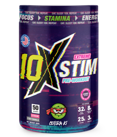 10X Athletic STIM - 600g / Cobra Ki - Pre-Workout Powder