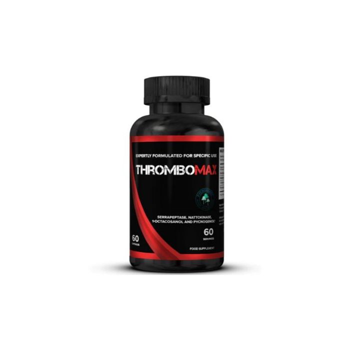 Black Strom Sports ThromboMax bottle with 60 capsules for athletic support and heart health