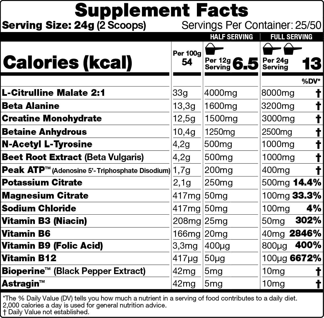 10X Athletic PUMP - Pre-Workout Powder