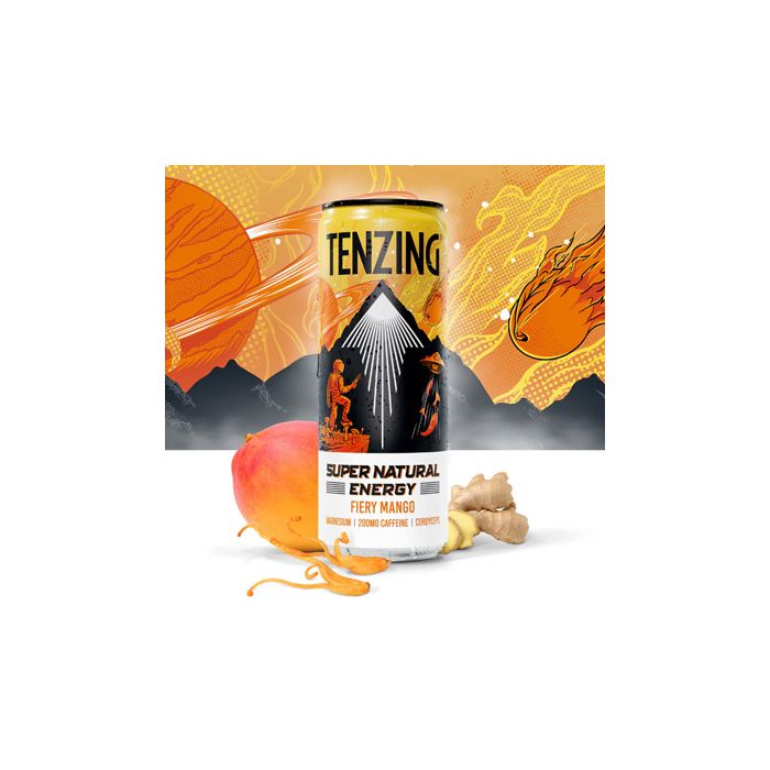 Tenzing Super Natural Energy - 12x330ml / Fiery Mango - Natural Energy Ready-to-Drinks