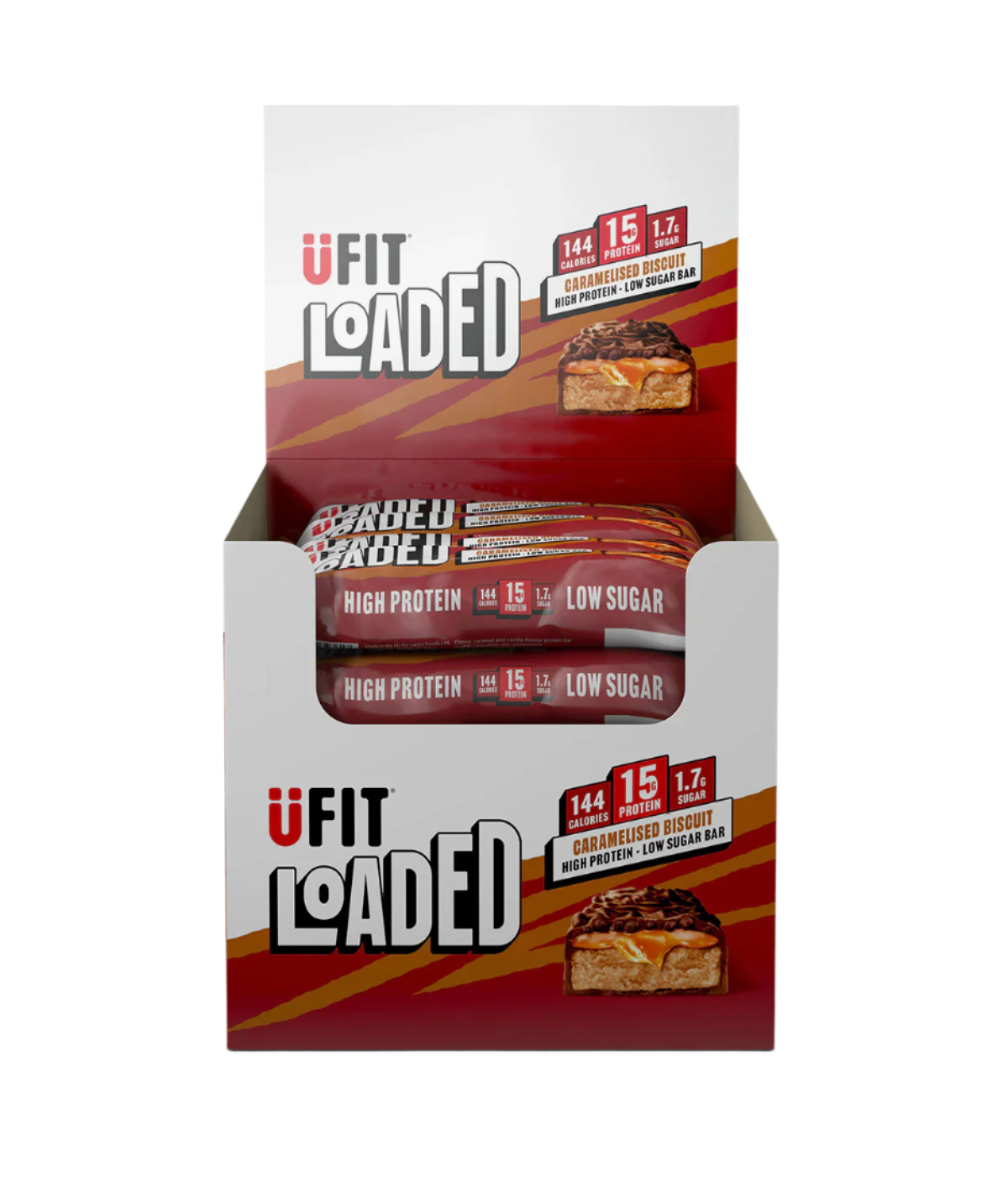 UFIT Loaded Protein Bar - 16x45g / Caramelised Biscuit - HFSS Compliant