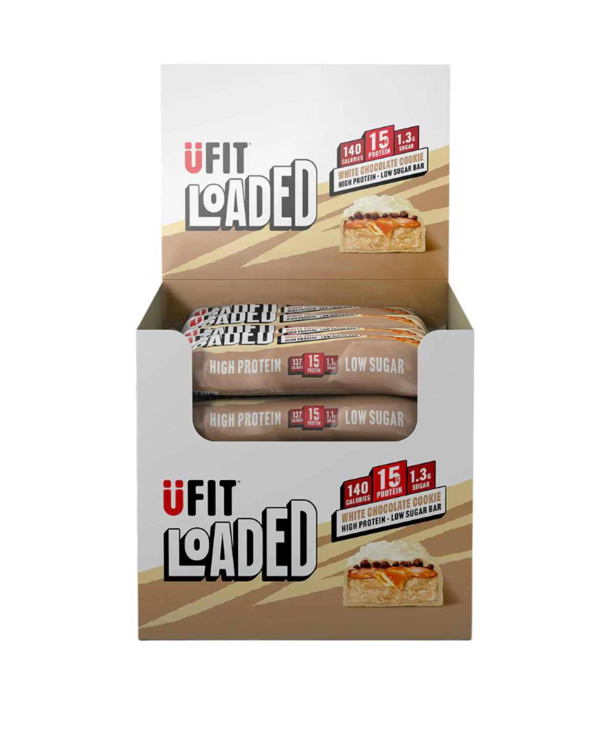 UFIT Loaded Protein Bar - 16x45g / White Chocolate Cookie - HFSS Compliant