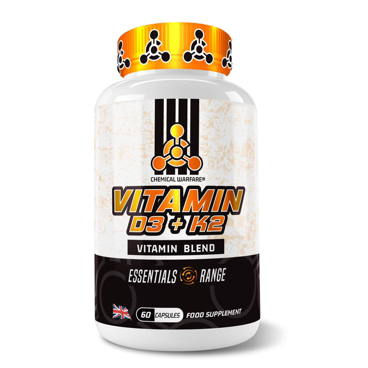 Chemical Warfare Vitamin D3 & K2 - 60 Caps - Vitamin D3 & K2 Capsules