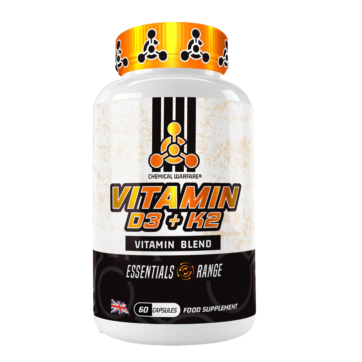 Chemical Warfare Vitamin D3 & K2 - 60 Caps - Vitamin D3 & K2 Capsules