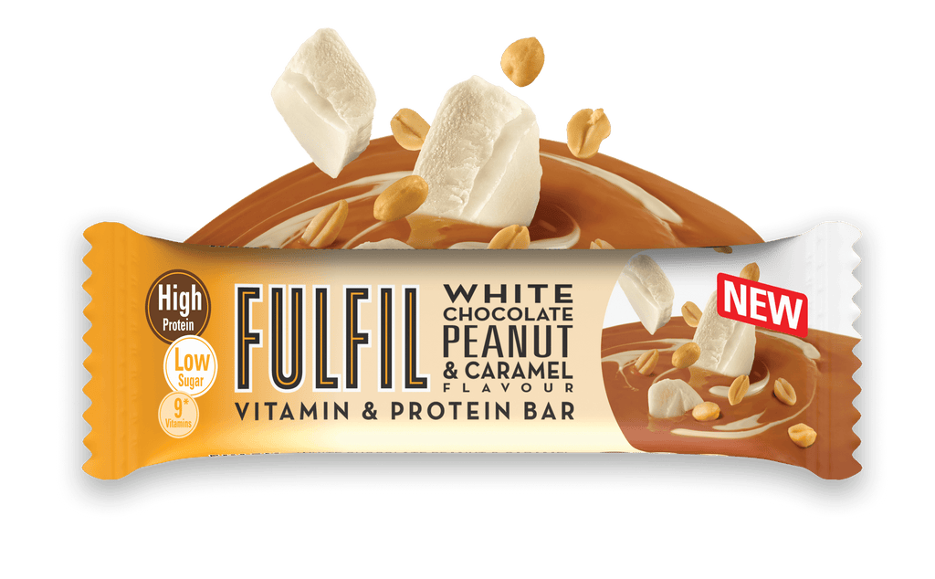 Fulfil Nutrition Vitamin & Protein Bar - 15x55g / White Peanut & Caramel - Protein Bars