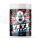 Gorillalpha Yeti Juice Cherry Bomb pre-workout drink tub for chaos crew protein fans