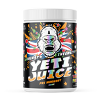 Gorillalpha Yeti Juice pre-workout drink with Yeti graphic for chaos crew protein fans